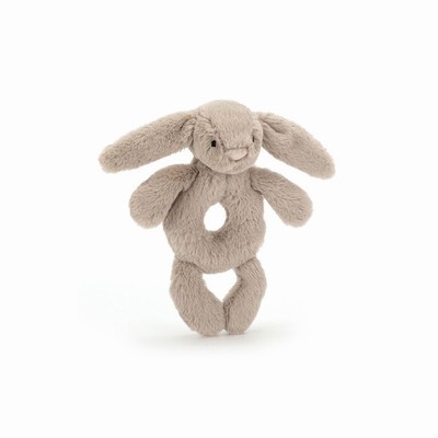 Jellycat Bashful Bunny Ring Rattle New Zealand | ZRMFT3754